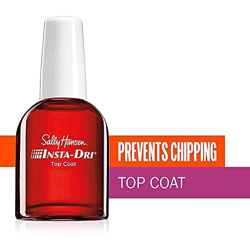 Sally Hansen Top Coat Clear, 0.45 Fl Ounce | Anti-Chip | Insta-Dri | Pack of 2