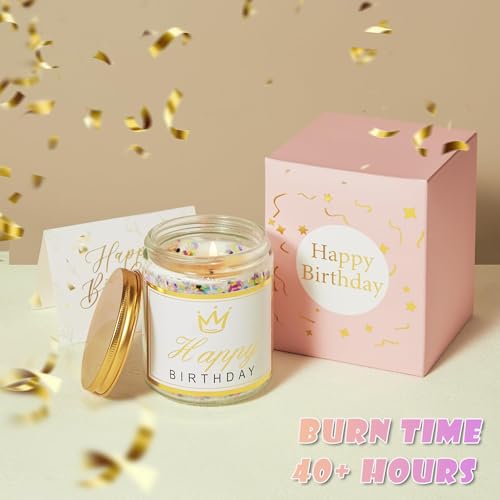 Birthday Gifts for Women - Luxury Home Spa Gift Box with Body Scrub & Bath Salt, Self-Care Relaxing Gifts for Her, Unique Birthday Gift for Wife, Mom, Friend