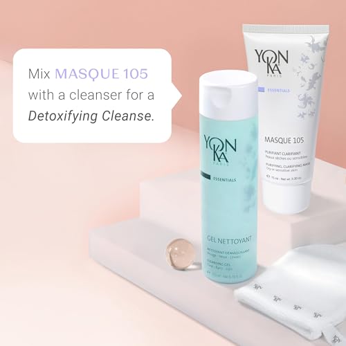 Yonka Essentials Masque 105 | Clarifying and Purifying Face Mask | Weekly Treatment for Dry and Sensitive Skin | Hydrates While Tightening Pores and Purifying Skin | 3.30 oz