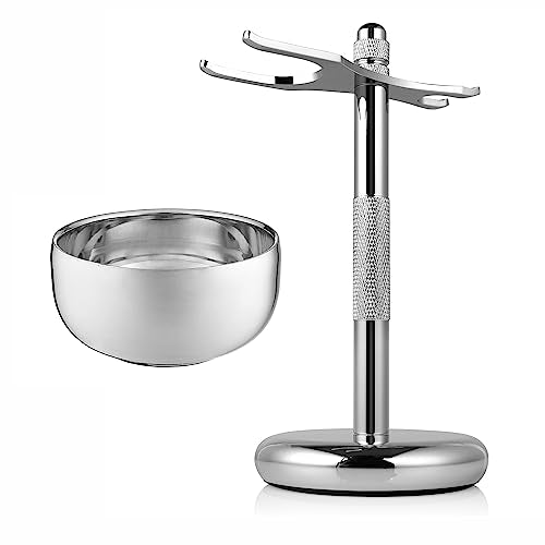 Perfecto Chrome Shaving Stand and Shaving Bowl