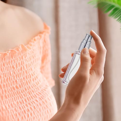 40 Pcs 10ml Perfume Travel Refillable, Mini Cologne Perfume Bottles Empty, Portable Sprayer for Travel Size Spray Bottle Pocket Glass Spray Bottles Toiletries Sample Dispenser