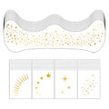 20PCS Glitter Freckles Face Tattoos Sparkle Freckle Makeup Patches Gold Temporary Face Tattoos Long Lasting Glitter Freckles for Women