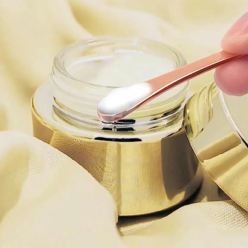 15 Pieces Mini Metal Cosmetic Skincare Spatula,YuCool Mini Reusable Mask Facial Scoop,for Facial Cosmetic for Face Mask Cream(3 Colors)