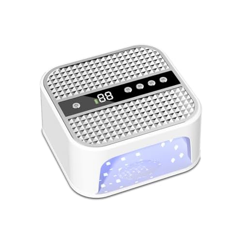 Cordless UV Nail Lamp, 55 LED Rechargeable UV Light for Gel Nails, Wireless Professional Gel Polish Light for Salon & Home