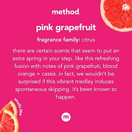 Method Foaming Hand Soap,Pink Grapefruit,10 fl oz,(Pack of 12)