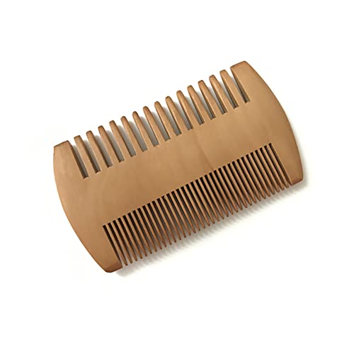 4 Pcs Wooden Beard Comb Double Sided Mustache Comb Beard Grooming Comb Fine Tooth Mustaches Comb Facial Hair Styling Comb for Men