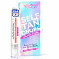 Self Tanning Drops Kit with Mixing Palette ? Made in Korea with Natural Ingredients, Aloe Leaf Juice & Hyaluronic Complex Face & Body Non-Toxic, Fragrance-Free, Sunless Bronzing Glow - Pink