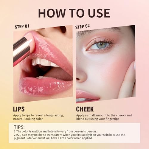 4pcs-Ph Lip Balm£¬Waterproof Temperature Color Change Lip Balm,Long-Lasting Hydrating Moisturizing Lip Tint,for Daily Lip Care Festival Makeup Gift for Women(Pink & Red & Peach & White)