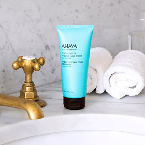 AHAVA Dead Sea Water Mineral Hand Cream - Hand Moisturizer For Dry Cracked Hands, Light & Fast Absorbing, Enriched with Exclusive blend Osmoter, Smoothing Witch Hazel & Soothing Allantoin
