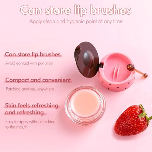 8 Packs Fruit Lip Balm, Moisturizing & Smoothing Lip with Honey & Vitamin E, Hydrate Repair Prevent Dry Cracked Lip Sleeping Lip Mask, Effective Reduces Lip Lines Lip Care