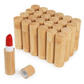 Starry 24Pcs Bamboo Lip Balm Containers, 5g Refillable Empty Lipstick Tubes with Clear PP Plastic Inner Cosmetic Samples Lip Gloss Chapstick Deodorant for Women Girls DIY