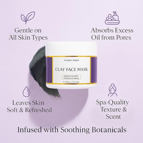 Kaolin Clay Face Mask for Oily Skin ? Deep Pore Cleanser, Oil Control & Detox, Natural Clay Facial Mask for Women & Men ? Hydrating & Softening Skincare Treatment
