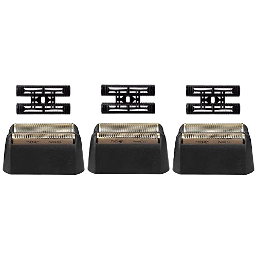 Professional 5 Star Series Finale Shaver Replacement Foil and Cutter Bar Assembly Compatible with wahl Foil Heads 7031-100/7043-100,Fit for #8061 8164 Shaver (Black 3 Pack)