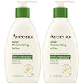 Aveeno Daily Moisturizing Body Lotion with Soothing Prebiotic Oat, Gentle Lotion Nourishes Dry Skin With Moisture, Paraben-, Dye- & Fragrance-Free, Non-Greasy & Non-Comedogenic, 12 fl. Oz (Pack of 2)