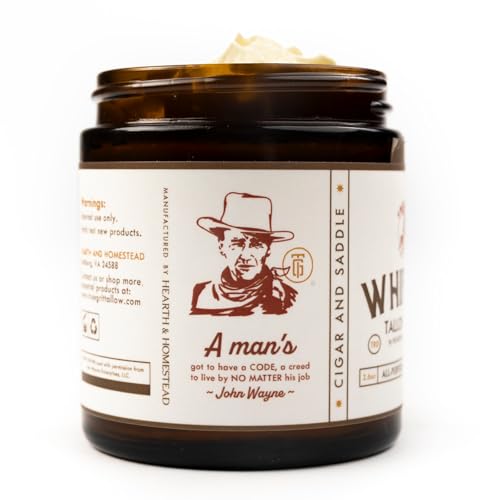 True Grit Tallow John Wayne Inspired Beard Oil ? Cigar and Saddle Scent ? Moisturizing Beard Conditioner for Men ? Jojoba, Castor & Elderberry Oils ? 1 fl oz