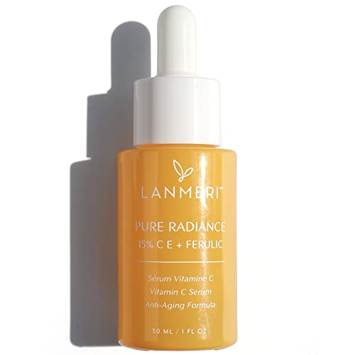 Vitamin C Serum With Ferulic Acid: C & E Ferulic Face Serum With 15% Ascorbic Acid, Vitamin E, Hyaluronic Acid - Vit C Serum for Hydration, Brightening, Anti-aging, Anti Wrinkle, Skin Repair 1 Fl Oz