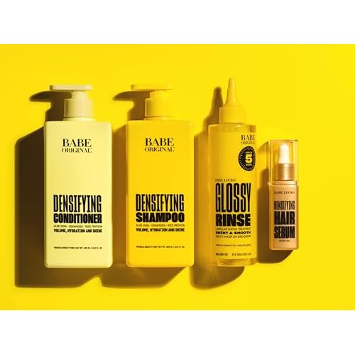 BABE ORIGINAL Locks Densifying Hair Conditioner, Thinning Hair Solution, Promotes Thickness and Prevents Hair Loss, for Fuller, Thicker Hair, Cruelty Free, 13.5 fl oz