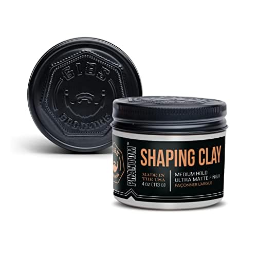 GIBS Shaping Clay, Phantom, Medium Hold, Ultra Matte Finish, Water Based, Great for Soft and Natural Looks