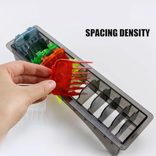 10 Slot Clipper Comb Holder, Plastic Storage Case Organizer for Electric Clippers,Black for Barbershop Salon Professionals"
