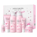 LAIKOU Skin Care Set, Facial Skin Care Products, Skin Care Kit with Sakura Serum, Cleanser, Toner, Lotion, Eye Cream, Essence Cream 6pcs for Women Teen Girls Mom Daughter Lover Mother's Day Christmas