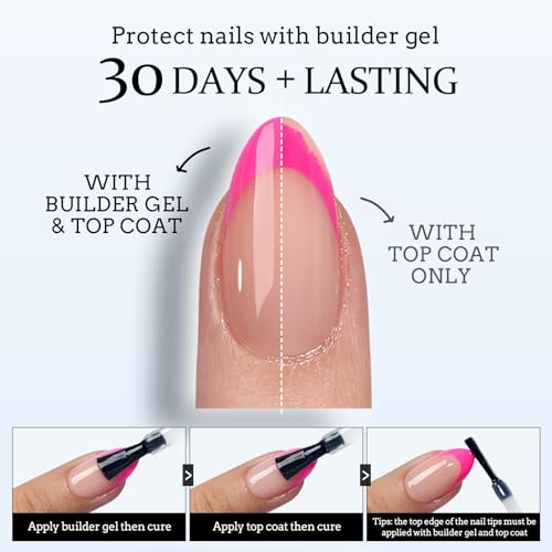 btartboxnails XCOATTIPS French Nails Nail Tips Builder Gel Set