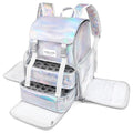 SAVILAND Nail Polish Organizer Bag: PU Leather Nail Polish Organizer Case Holds 70 Bottles (15ml-0.5 fl.oz) & Nail Lamp, Portable Nail Supplies Organizer Case Nail Organizers and Storage for Nail Tech