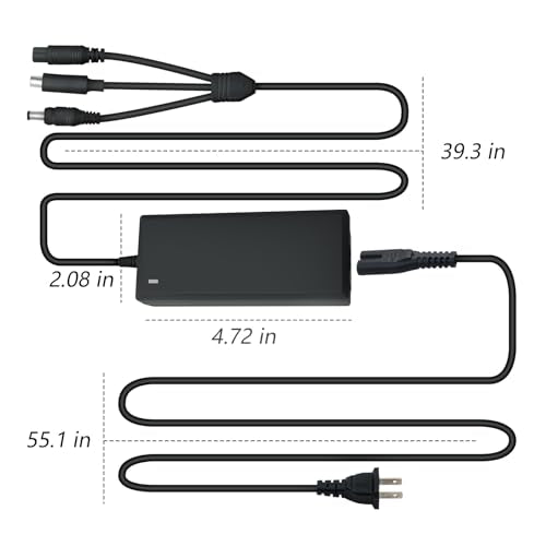 42V 2A 3 in 1 Charger with 3 Connections for Lithium Battery Charging and Vacuum Cleaner Charging Compatible with Jetson Swagtron Gotrax Swagway Razor