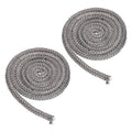 PATIKIL 9/16" x 98" Wood Stove Gasket, 2Pcs Graphite Fiberglass Round High-Temperature Resistance Seal Rope Replacement for Stoves Fireplace Door, Black