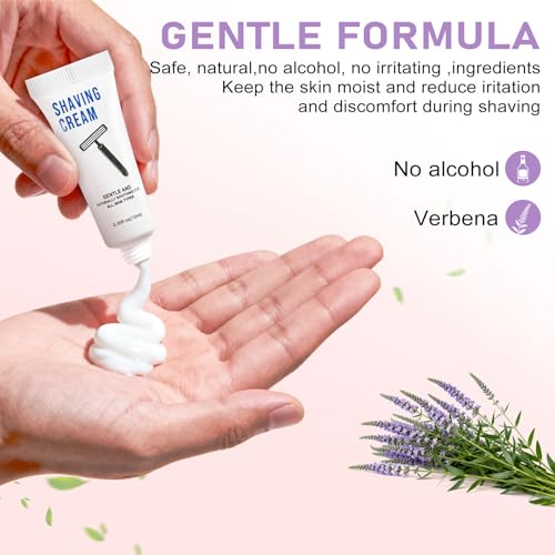 100 Shaving Cream Bulk Travel 10ml/0.35fl oz,Disposable Shaving Cream in Bulk Travel Shave Cream for Hotel Homeless,Verbena