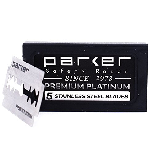 Parker 76R Heavyweight Butterfly Open Safety Razor ? Gunmetal Finish with Long Knurled Handle for Precision Wet Shaving
