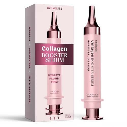 BellaBLISS Collagen Booster Serum for Face ? Hydrating & Plumping Korean Skincare with Anti-Aging, Fine Line Reduction, Firming & Glowing Skin Benefits ? Lightweight Formula ? 0.33 Fl Oz (10mL)