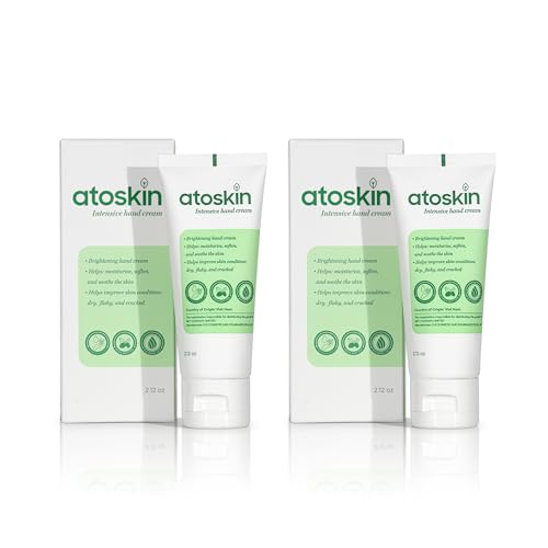 Atoskin Intensive Hand & Neck Cream - Real Hand Cream For Neck - Deep Moisturizing, Firms And Lifts The Skin, with Shea Butter, Panthenol & Herbal Extracts - 60g