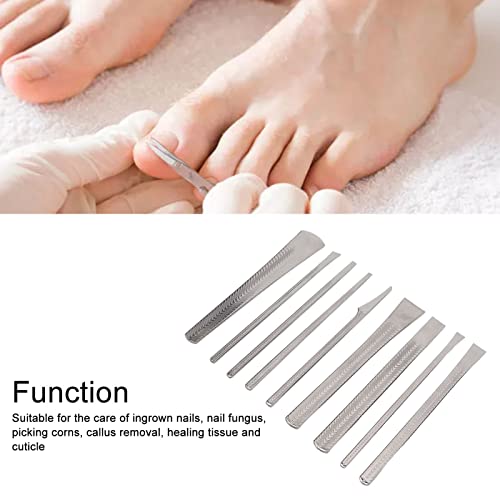 Pedicure Knife Set, Pedicure Knife Tools Kit 9PCS, Professional Stainless Steel Dead Skin Horny Remover Foot Scraper Ingrown Toenail Removal Kit for Feet Care