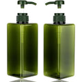 Premium Refillable Soap Dispenser Bottles | Convenient and Elegant Dispenser for Shampoo, Lotion, Soap or Hand Wash in Kitchen or Bathroom - Square (Earth, 22 Ounce / 650 ml)