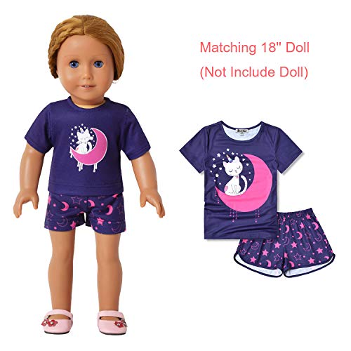 Matching Dolls & Girls Pajamas Unicorn Pjs Set Kids America Girl Dolls Clothes ¡¦