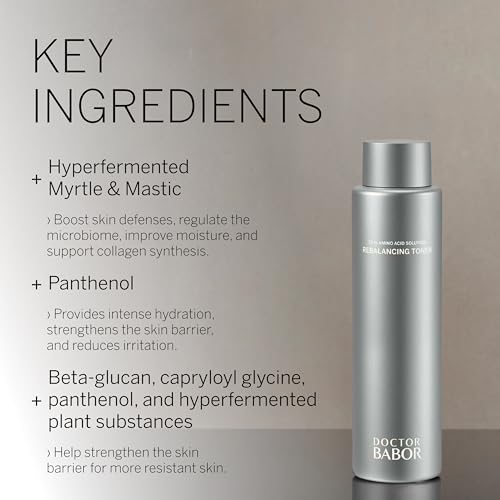 DOCTOR BABOR Regeneration Rebalancing Toner, Beta Glucan Hydrates, Soothes and Balance the Skin, Strengthen Skin Barrier, Reduce Redness and Even Complexion, 6.76 oz