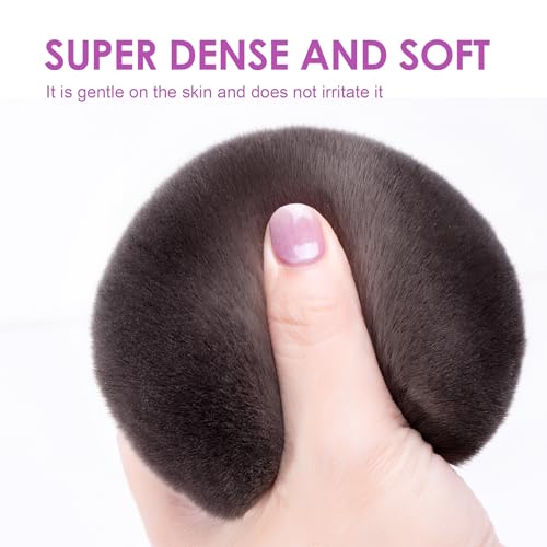 Blend & Blur Extra Large Body Kabuki Brush & Self Tanner Brush - For Body Makeup & Foundation - Blending Applicator For Self Tanning - Durable Vegan Bristles - with Protective Bag (Purple)