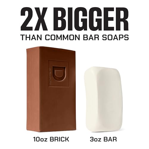 Duke Cannon Big Brick of Soap, Old Glory | 10oz Triple-Milled Bar Soap for Men | Long-Lasting, Masculine Scent of Leather and Tobacco Leaf | Natural Oils | Supports U.S. Veterans