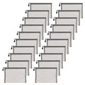 20 Pieces Mesh Makeup Cosmetic Bag Mesh Zipper Pouch Pencil Pouch, 9.5 x 7.1 inches (Gray)