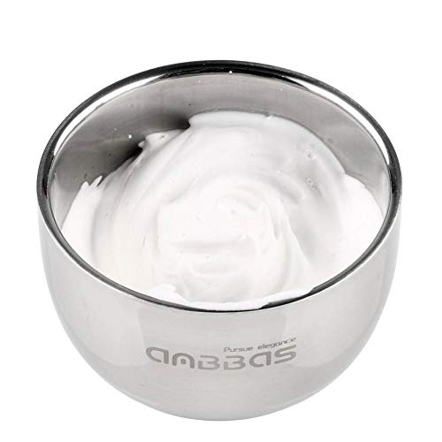 Anbbas Shaving Brush Synthetic Badger Hair Wood Handle,Stainless Steel Shaving Stand and Bowl,Perfect for Men Wet Shave