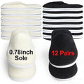 Yeios 12 Pairs Disposable Slippers for Guests Hotel Spa Slippers,0.78inch Sole 180GSM Coral Fleece Non-slip Washable House Slipper Bulk for Adult for Men and Women Beige and Black