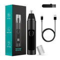 Nose Hair Trimmer for Men Women - Electric Nose Hair Clipper with Replaceable Stainless Steel Blade, Powerful 6500RPM Motor, Wet/Dry Use, Portable USB Rechargeable Design | Black