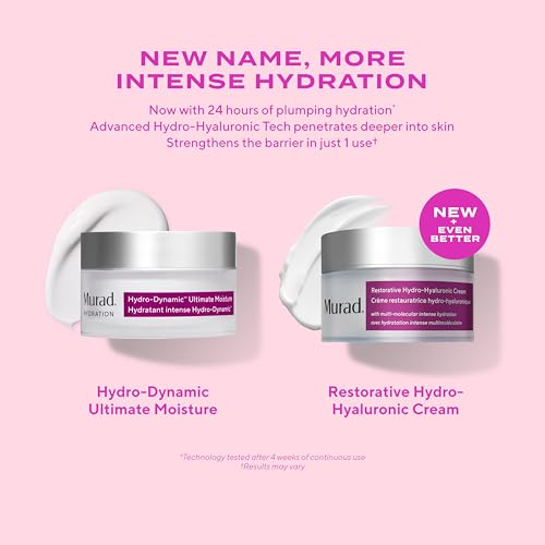 Murad Restorative Hydro-Hyaluronic Face Cream ? Moisture-Boosting Formula with Hyaluronic Acid, Coconut Extract, Botanical Oils & Shea Butter for Lasting Hydration, Plump, & Smooth Skin - 1.7 Fl Oz