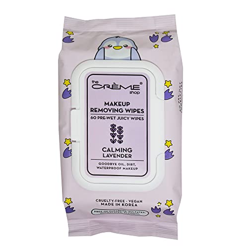 The Crme Shop Juicy Makeup Remover Wipes Made with Calming Lavender | Hydrating Makeup Wipes (60 Pre-Wet Wipes)