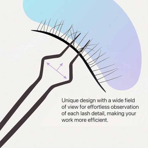 Ms.Queen Isolation Tweezers for Eyelash Extensions,V-Groove Design Precision Tips Isolation Eye Lash Tweezers,Easy to Use Application Tools for Lash Artist,Gold