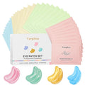 32 Pairs Under Eye Patches, Hydrating Eye Masks for Dark Circles Puffiness Puffy Eyes, Anti Wrinkle Collagen Undereye Pads, 32 Sets Travel Skincare Face Gel (24K Golden+Blue+Pink+Green)