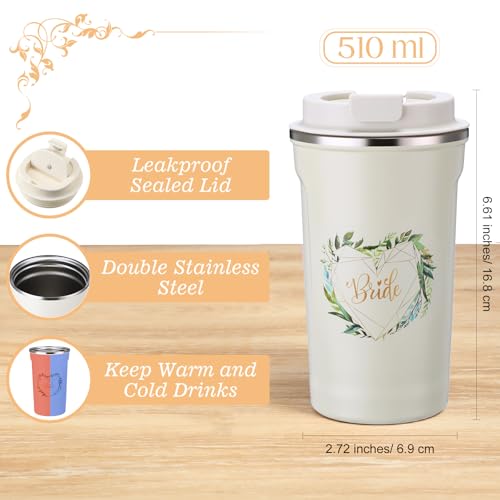 3 Pieces Wedding Bride Gifts Bridal Shower Gift for Bride Canvas Tote Bag Makeup Bag Tumbler Cup Stainless Steel Drink Cup Bachelorette Gift for Wedding Engagement Honeymoon for Women Wifey Future Mrs