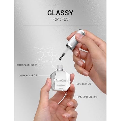 MelodySusie Professional Rechargeable Nail Drill 30000 RPM with MelodySusie 15ml No Wipe Top Coat