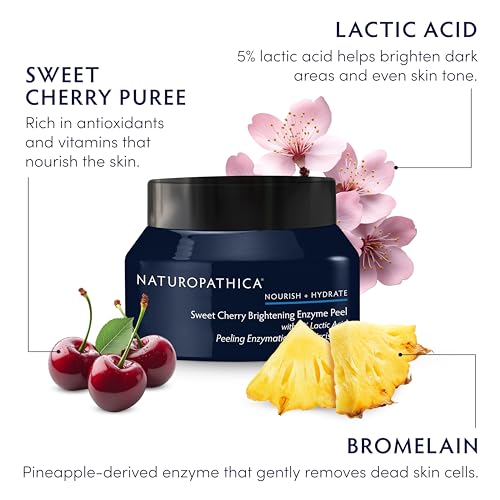 Naturopathica Sweet Cherry Brightening Enzyme Peel, Exfoliating Facial Peel Treatment, Antioxidant Rich Facial Mask to Nourish Skin, 1.69 fl oz