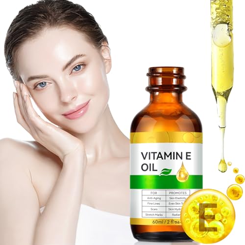 Vitamin E Oil for Face and Skin - Ultra Concentrated Pure Vitamin E Oil for Deep Moisturizing, Hair Care 2 Packs